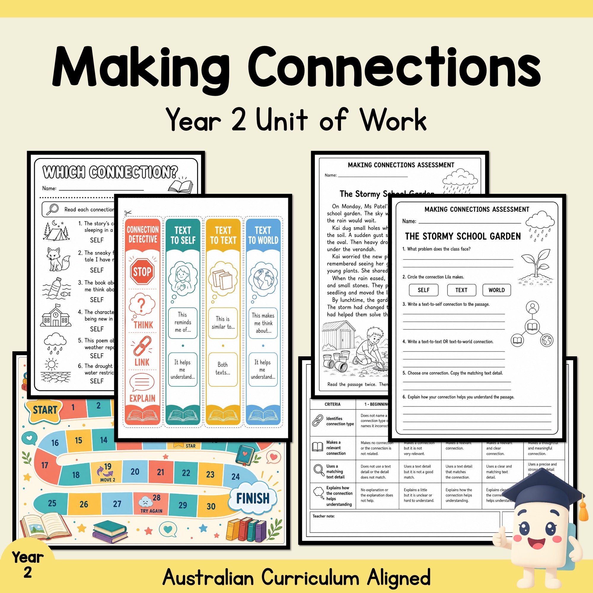Making Connections Year 2 Reading Comprehension Unit