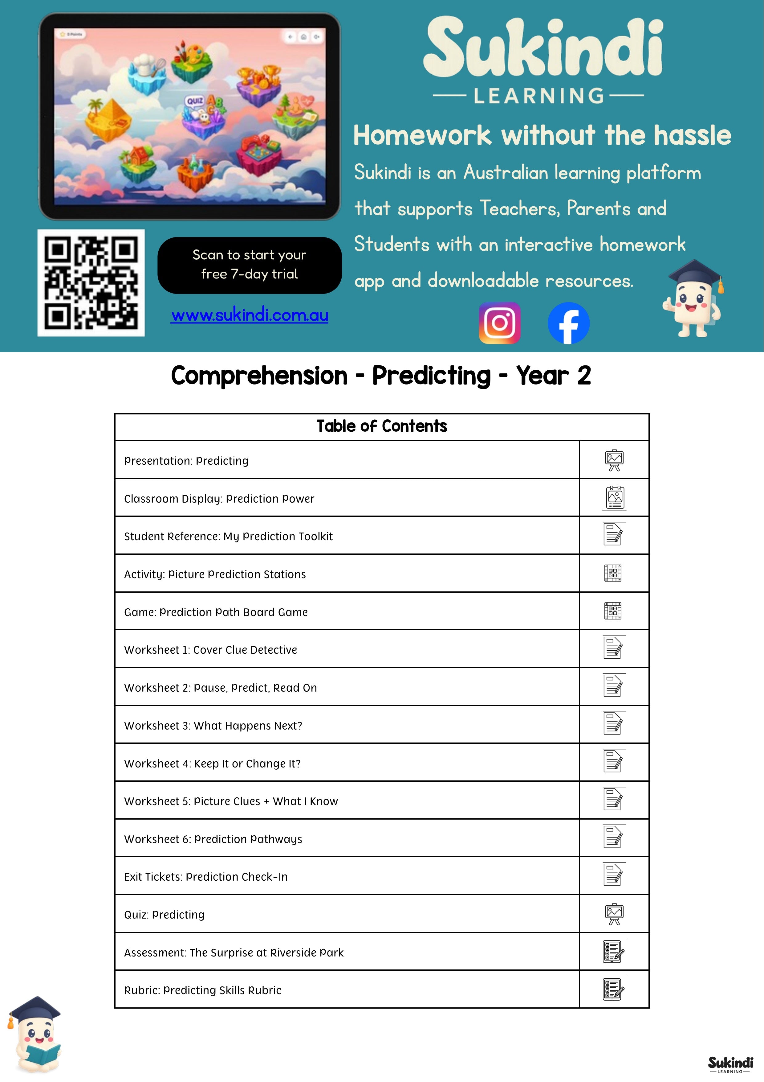 Year 2 Predicting Reading Unit