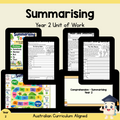 Year 2 Summarising Unit | Reading Worksheets, Games & Assessment