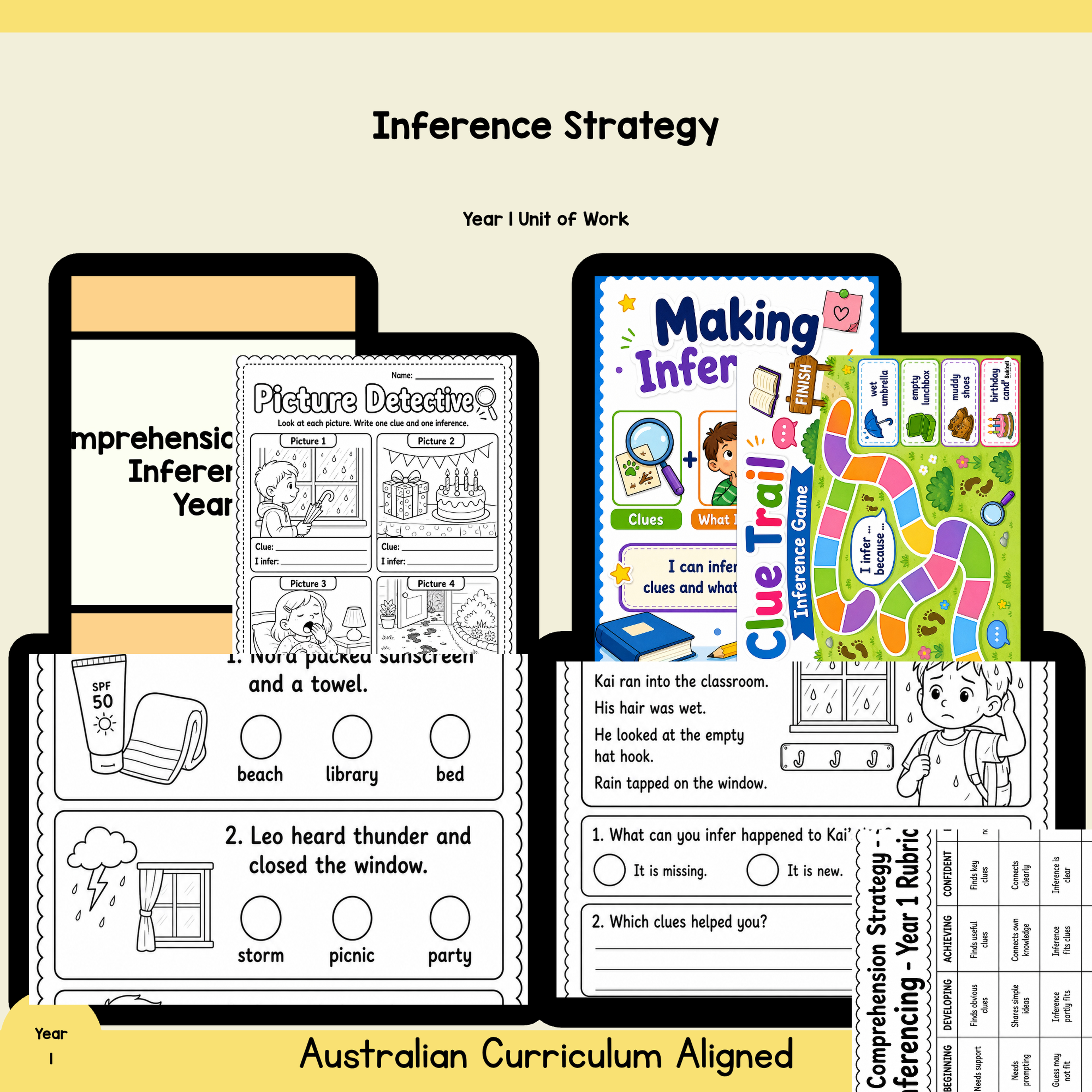 Year 1 Inferencing Unit | Worksheets, Games & Assessment