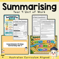 Year 4 Summarising Unit | Worksheets, Games & Assessment