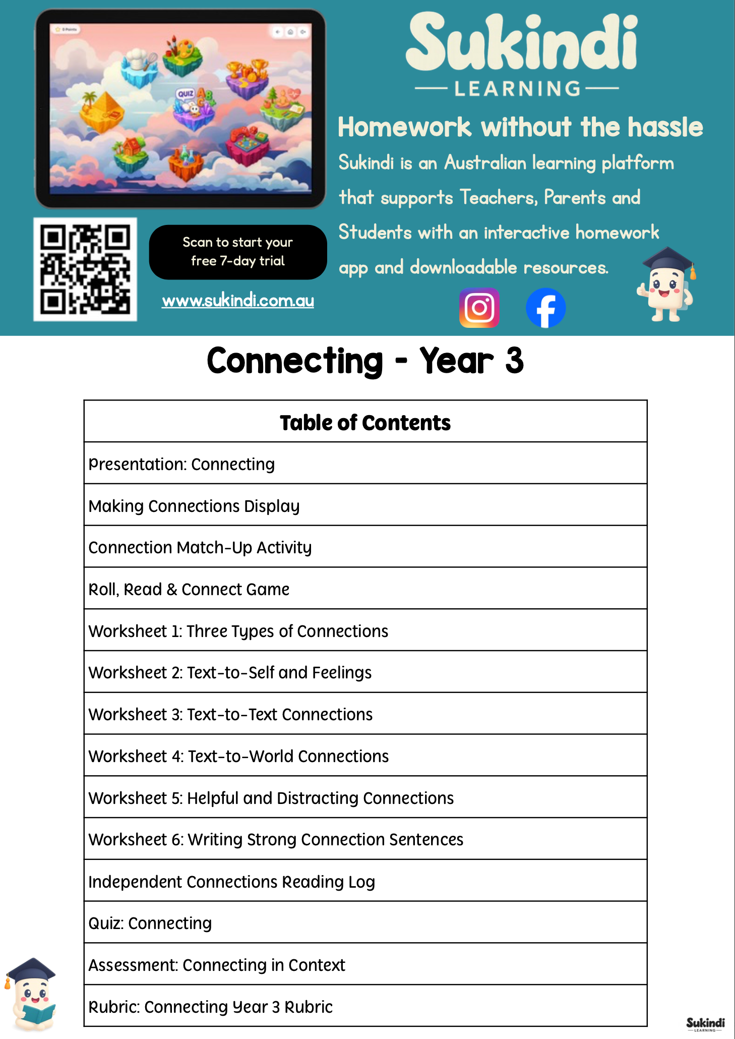 Year 3 Making Connections Unit Plan
