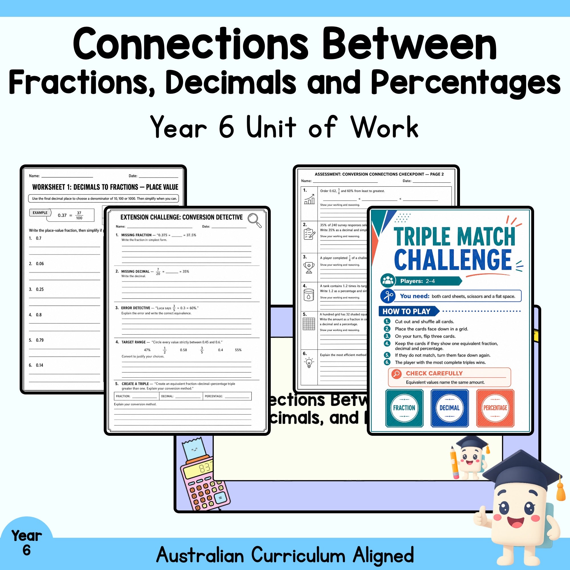 Fractions, Decimals and Percentages – Year 6