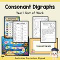 Consonant Digraphs Year 1 Unit Plan — cover
