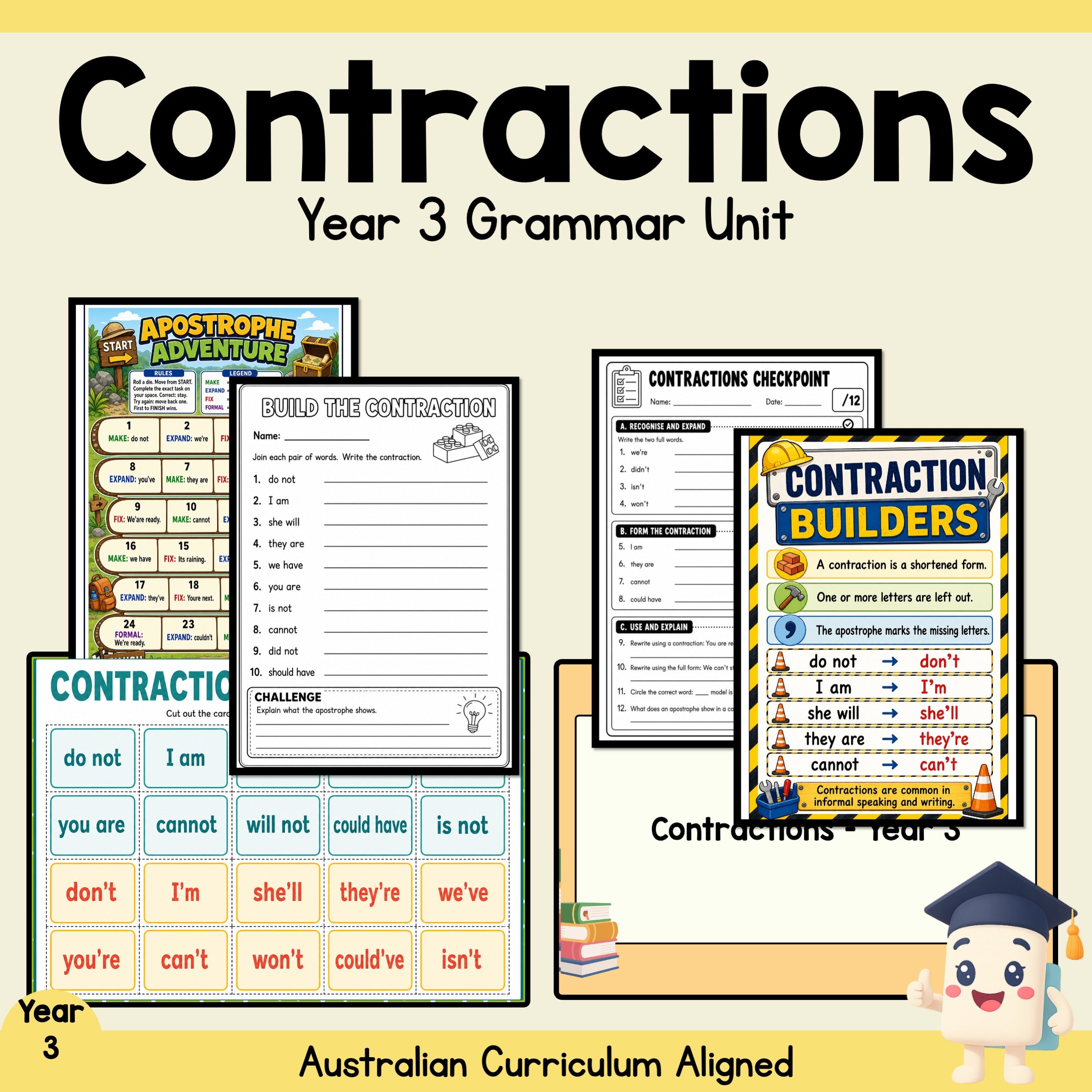Contractions Unit - Year 3