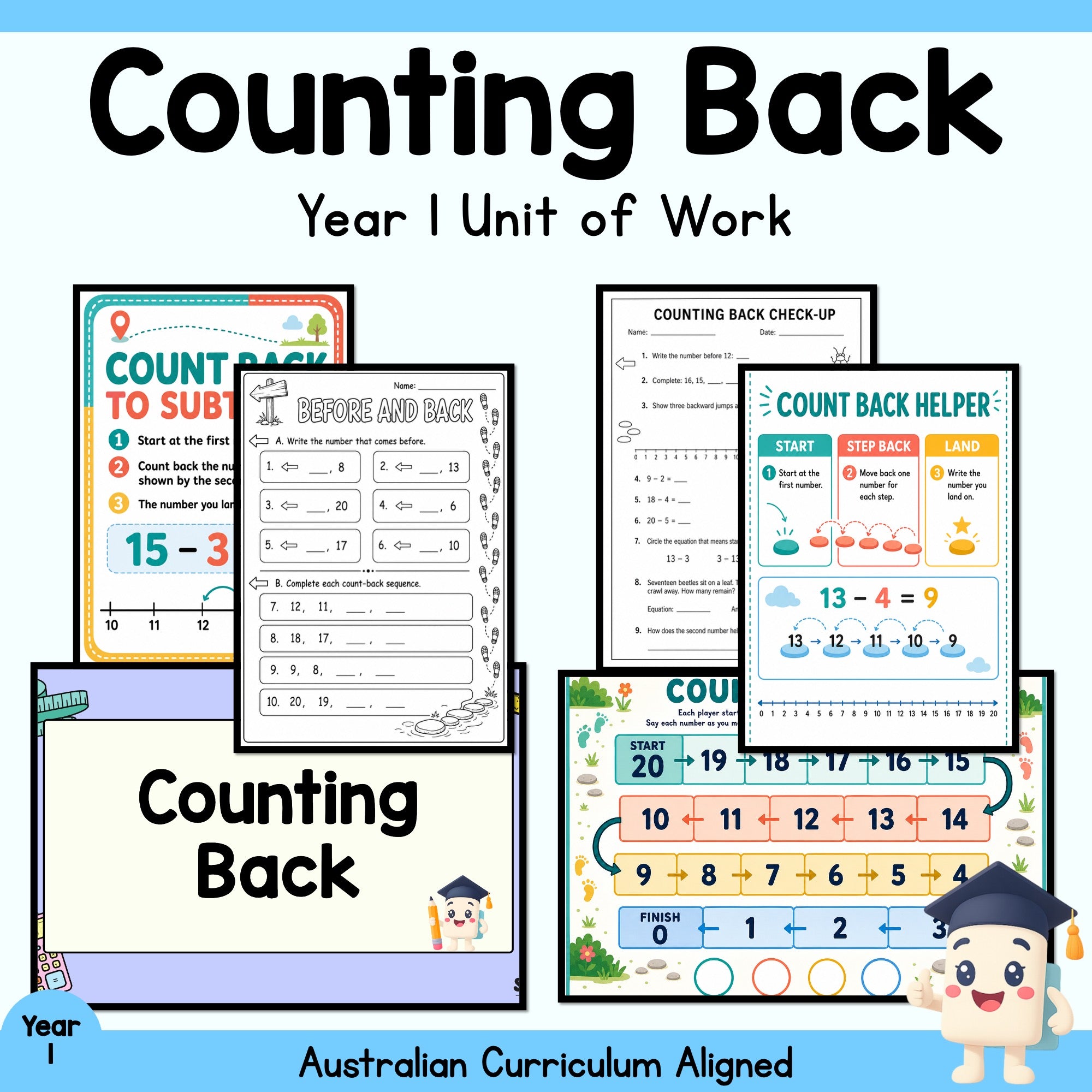 Counting Back Year 1 Maths Unit