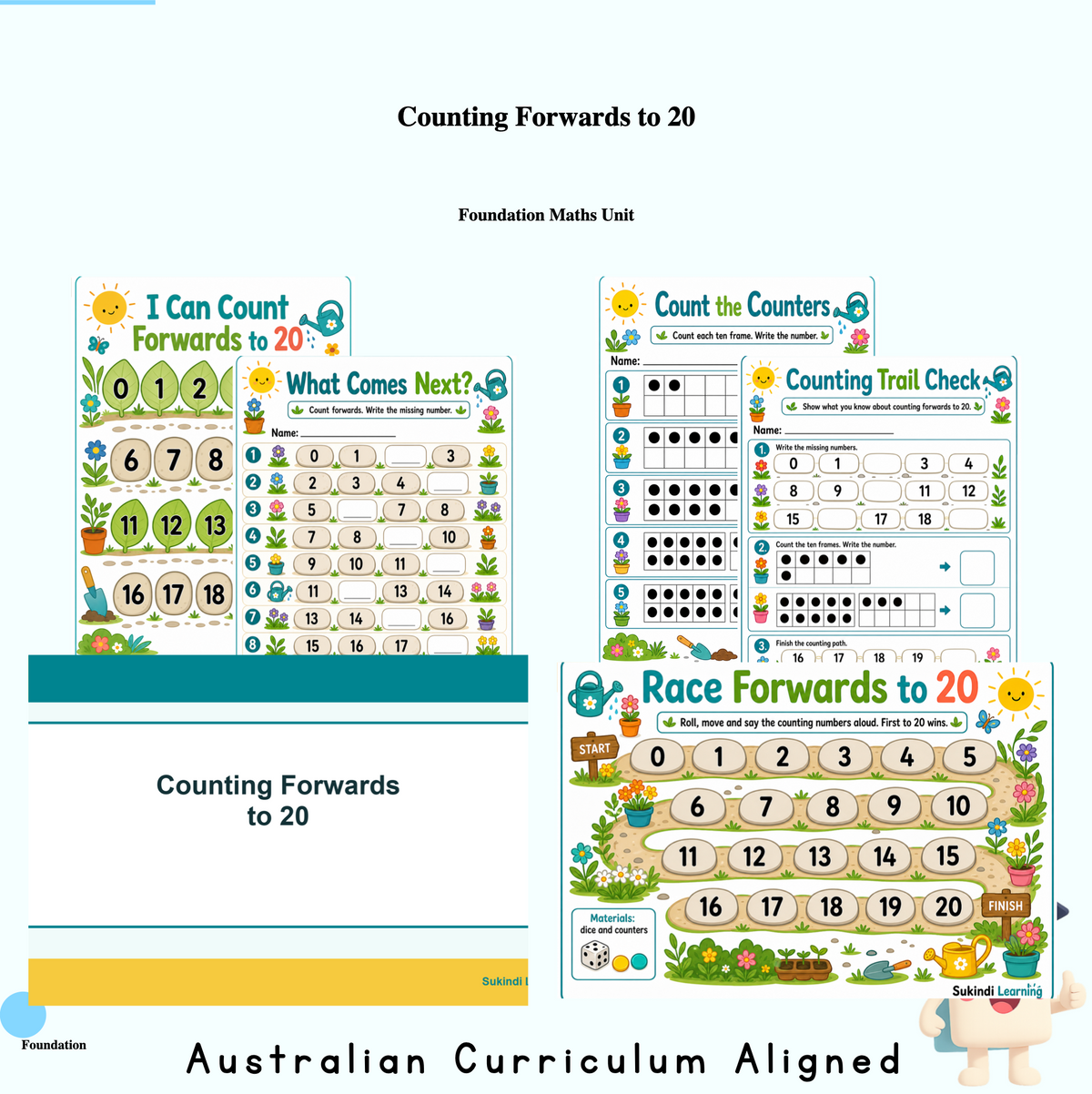 Foundation Counting Forwards to 20 Unit | Worksheets, Games & Assessment