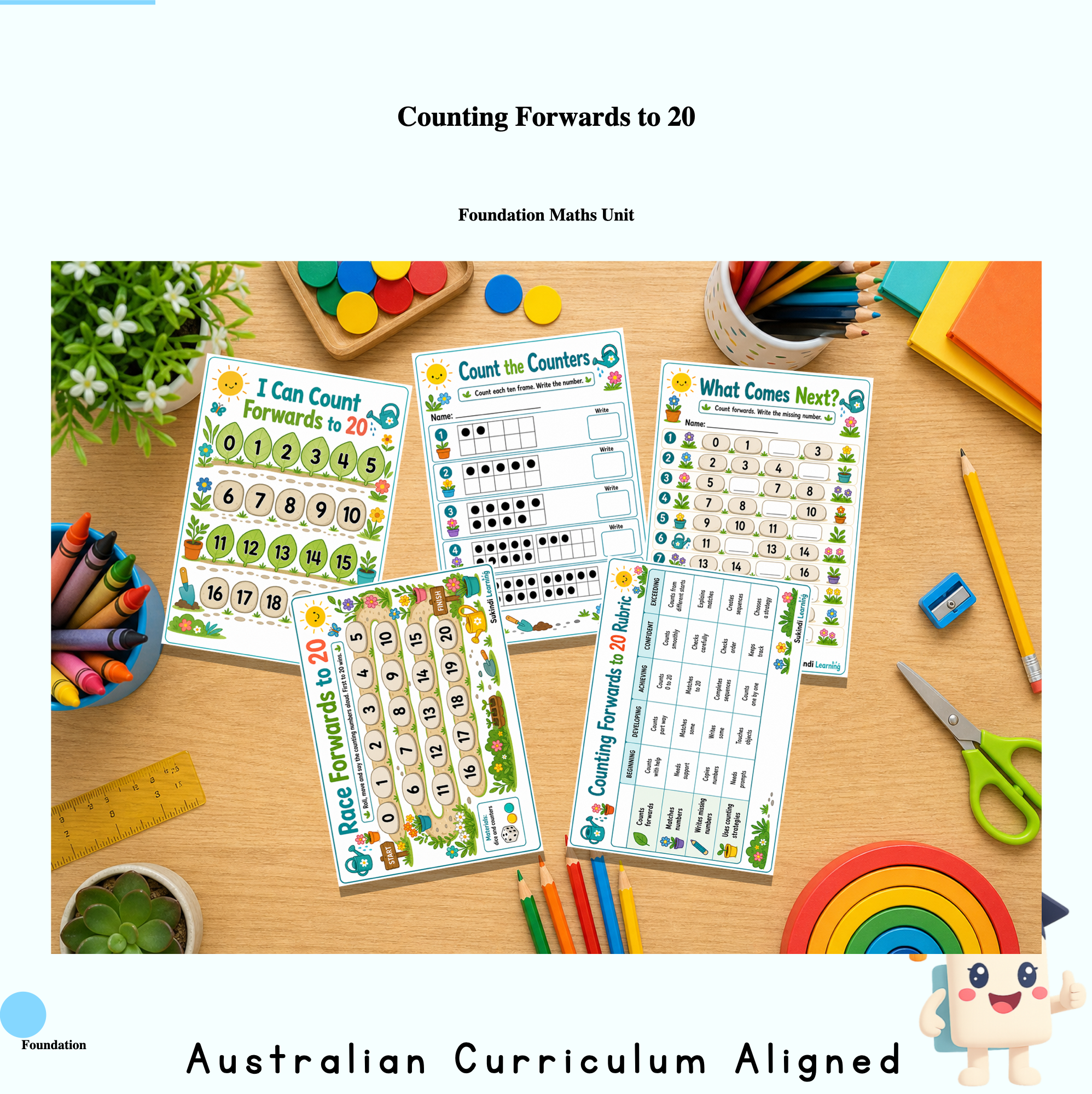 Foundation Counting Forwards to 20 Unit | Worksheets, Games & Assessment