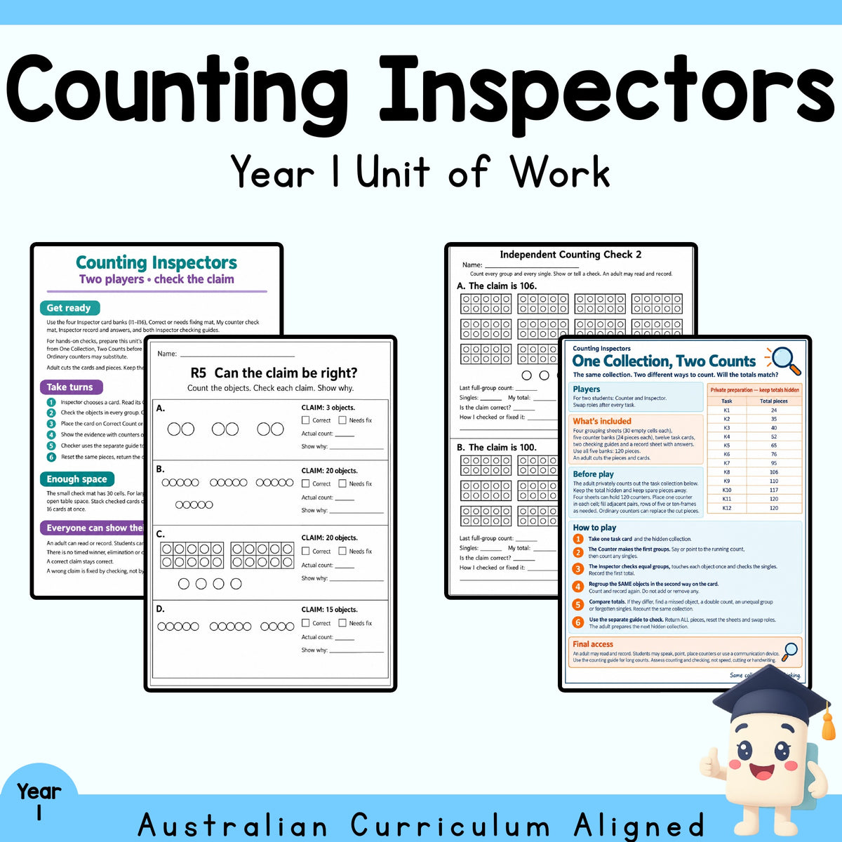 Counting Inspectors - Year 1 Maths Unit — cover