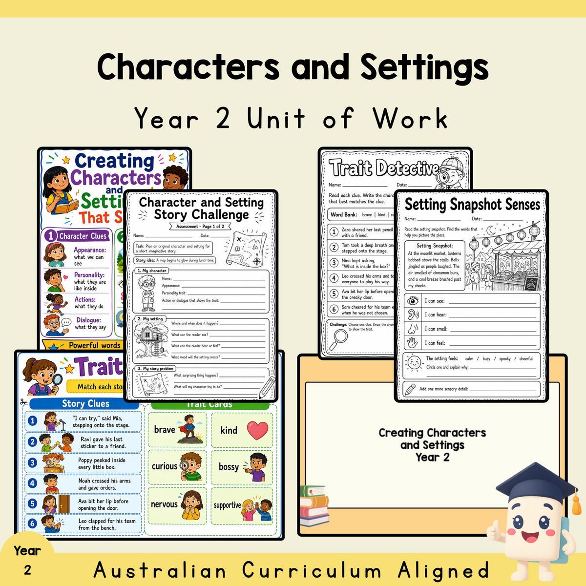 Year 2 Creating Characters and Settings Unit | Worksheets, Games & Assessment