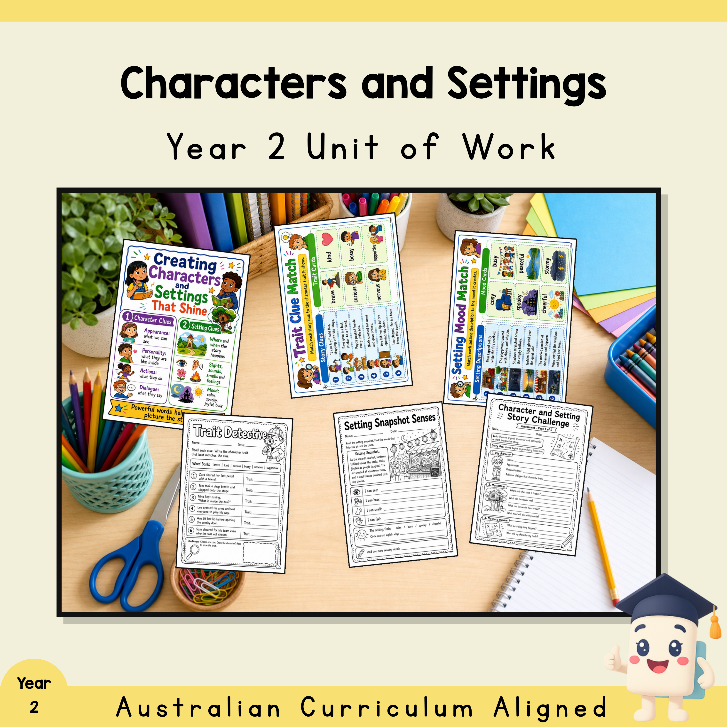 Year 2 Creating Characters and Settings Unit | Worksheets, Games & Assessment