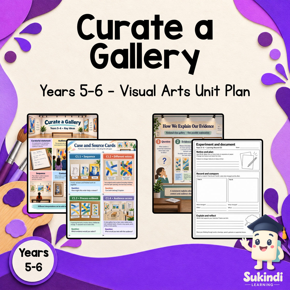 Curate a Gallery — Years 5–6 Visual Arts Unit Plan — cover