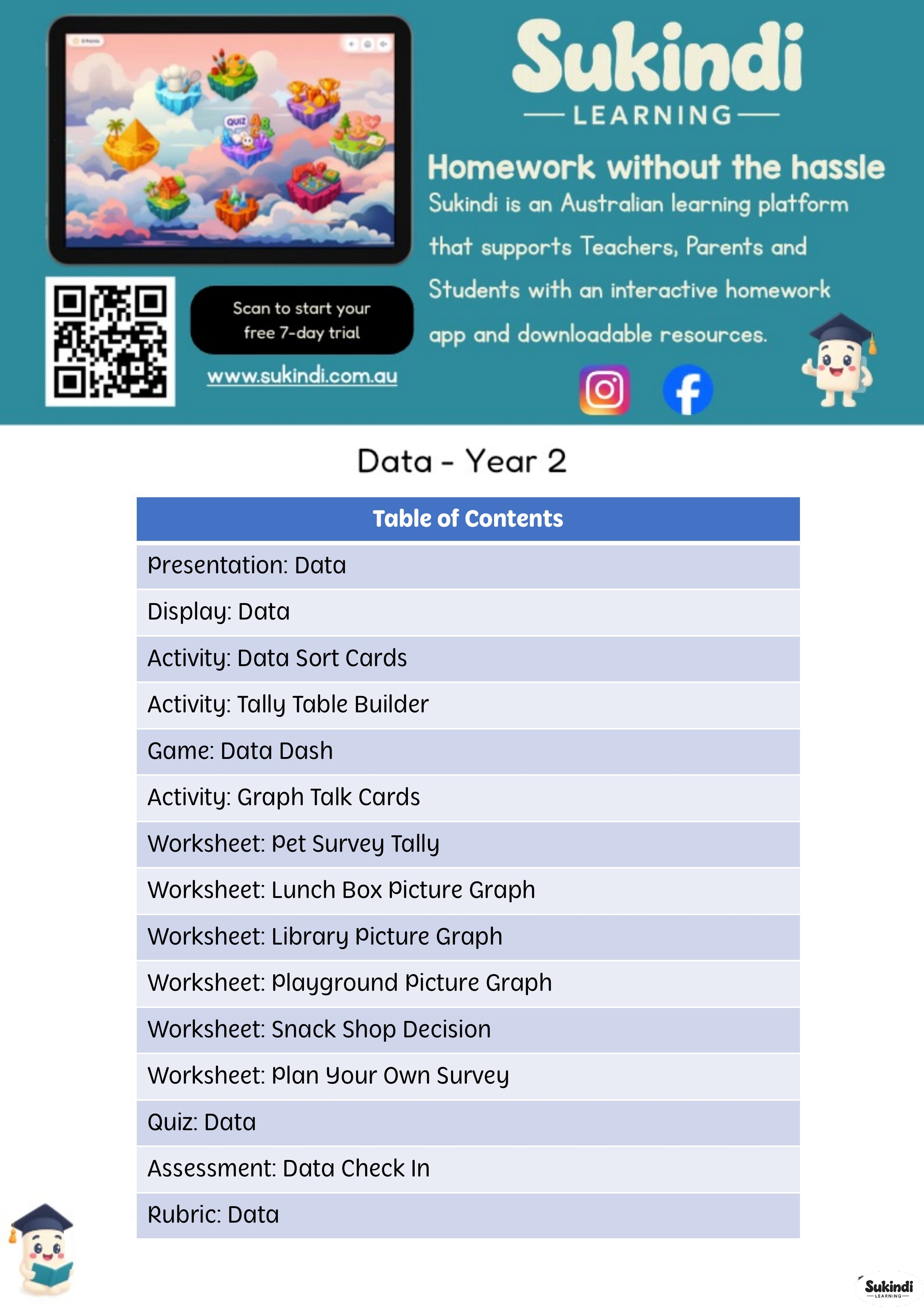 Year 2 Data and Graphing Unit