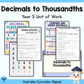 Decimals to Thousandths - Year 5
