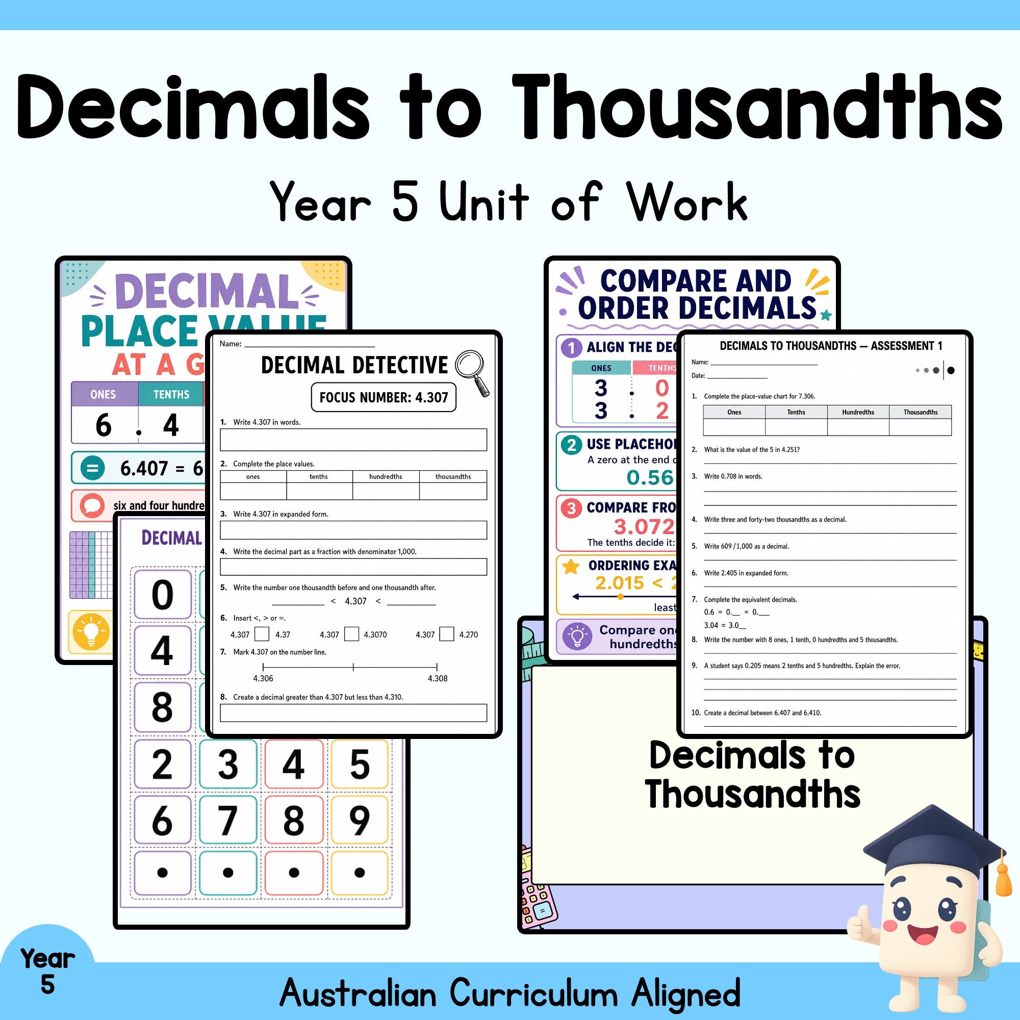 Decimals to Thousandths - Year 5