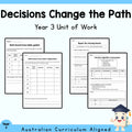 Decisions Change the Path | Year 3 Maths Unit — cover