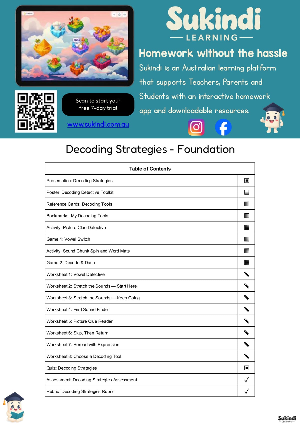 Decoding Strategies – Foundation — table of contents