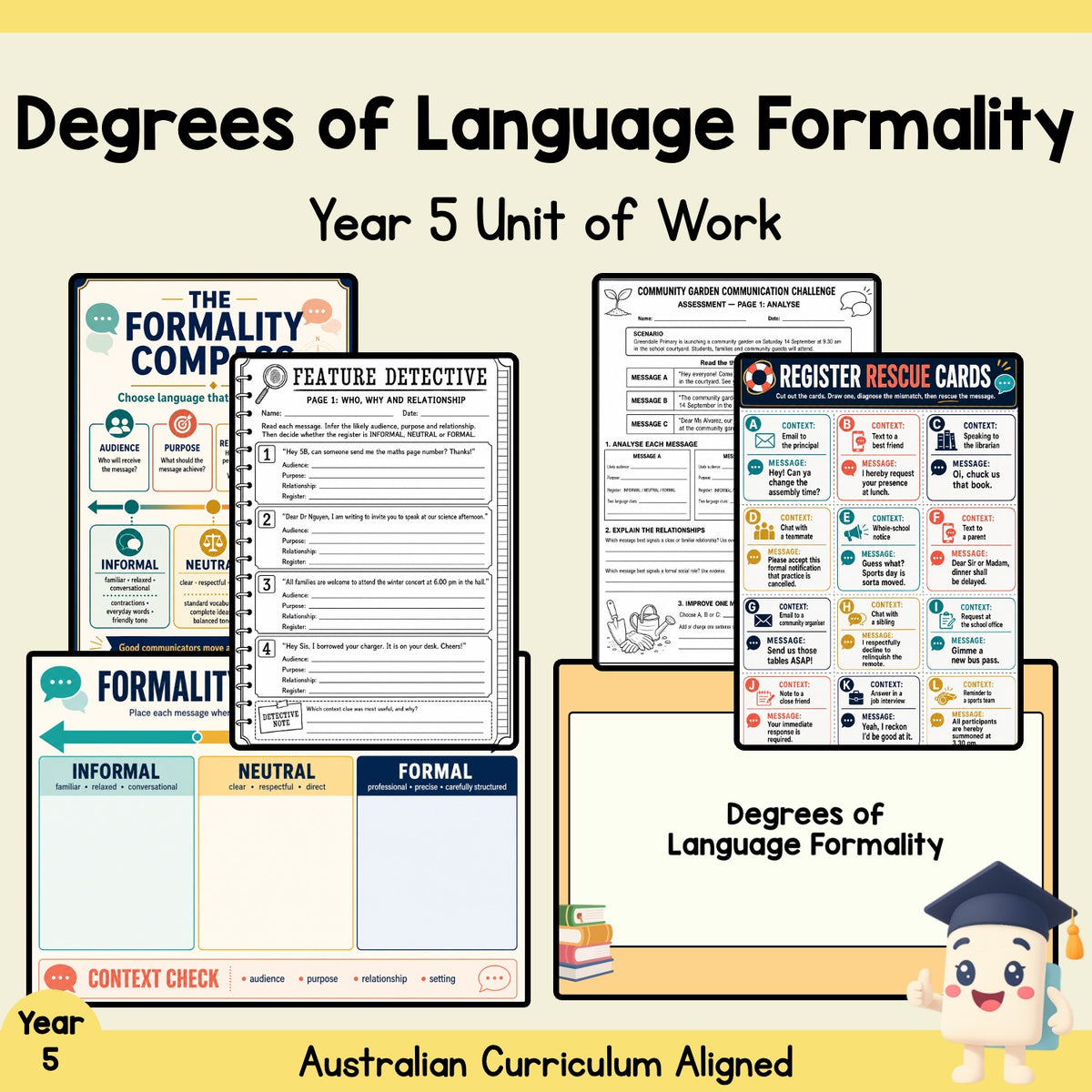 Degrees of Language Formality – Year 5