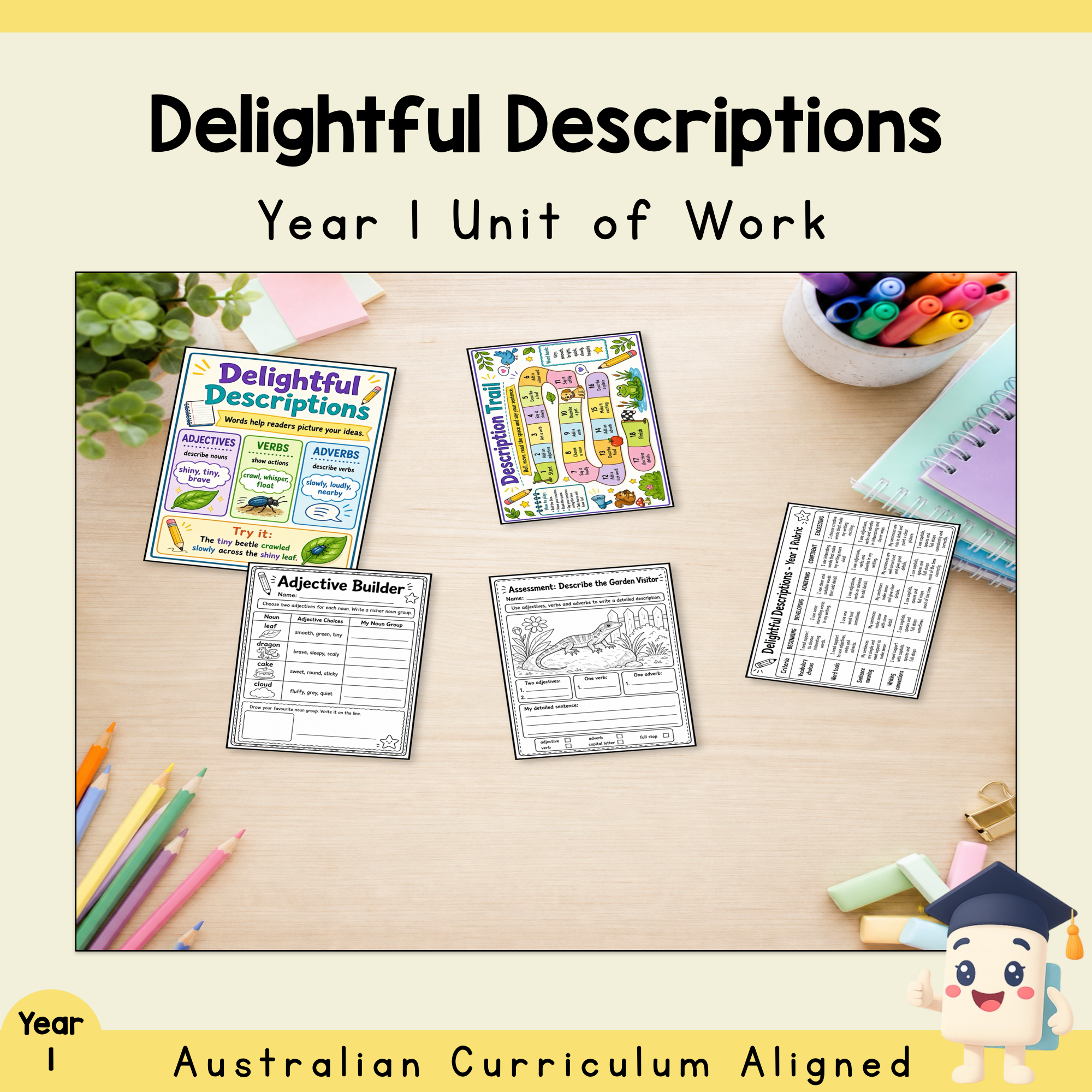 Year 1 Descriptive Writing Unit | Worksheets, Games & Assessment