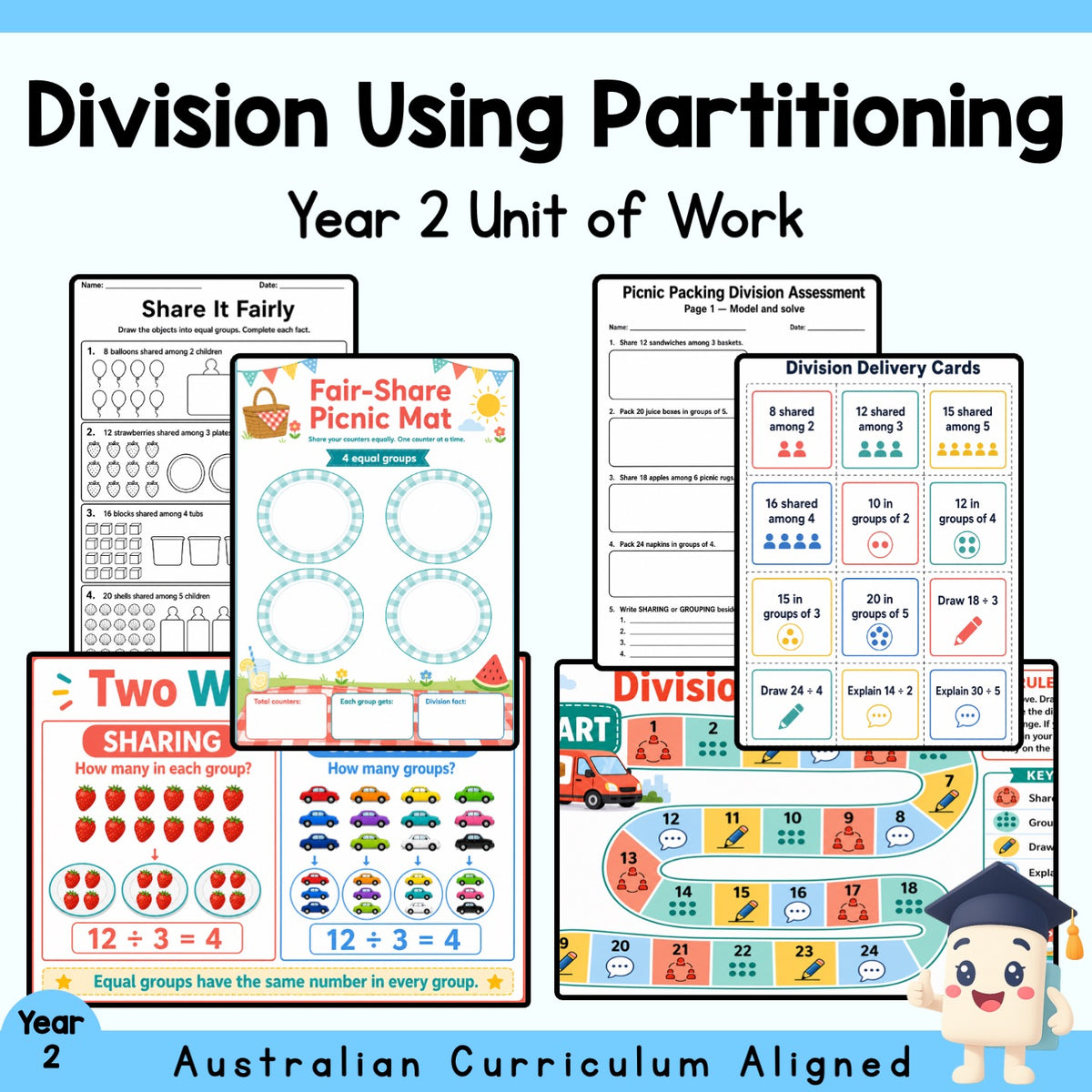 Division Using Partitioning — Year 2