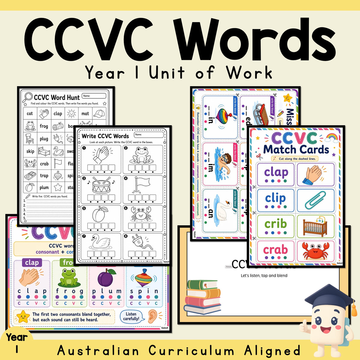 CCVC Words Year 1 Unit