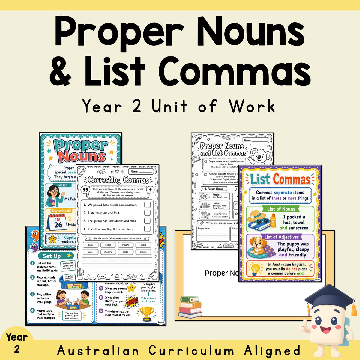 Proper Nouns and List Commas Year 2