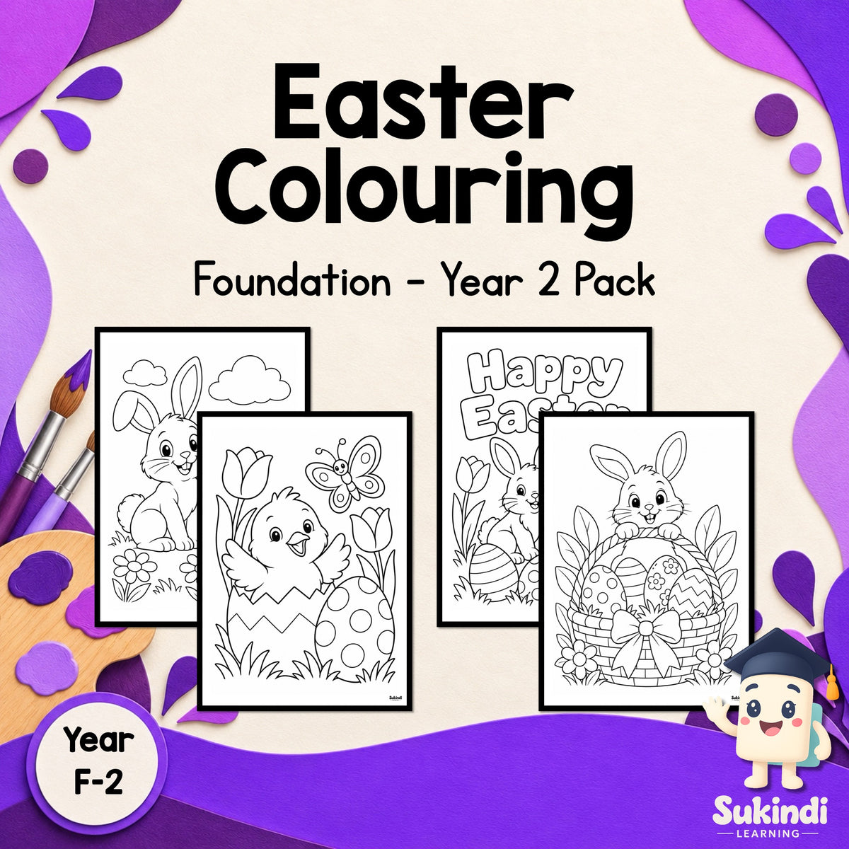 Easter Colouring - Foundation - Year 2 — cover