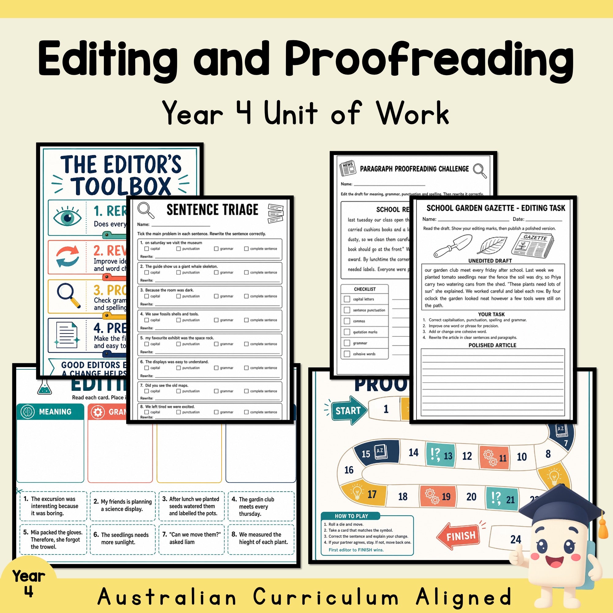 Editing and Proofreading - Year 4