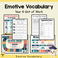 Emotive Vocabulary Year 6 Unit Plan