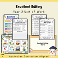Year 2 Excellent Editing Unit | Worksheets, Games & Assessment