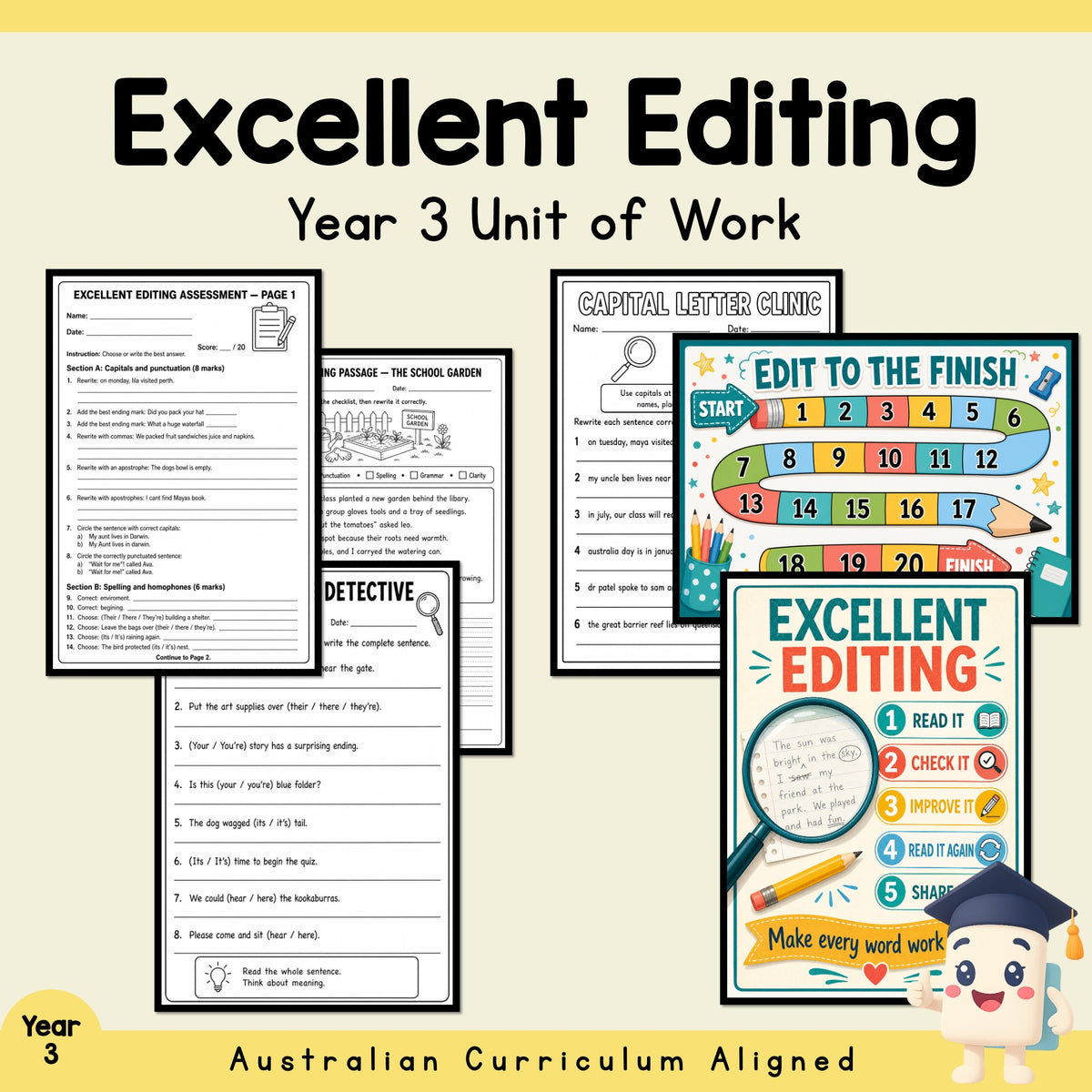 Excellent Editing — Year 3 — cover