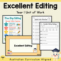 Excellent Editing – Year 1 Unit Plan — cover