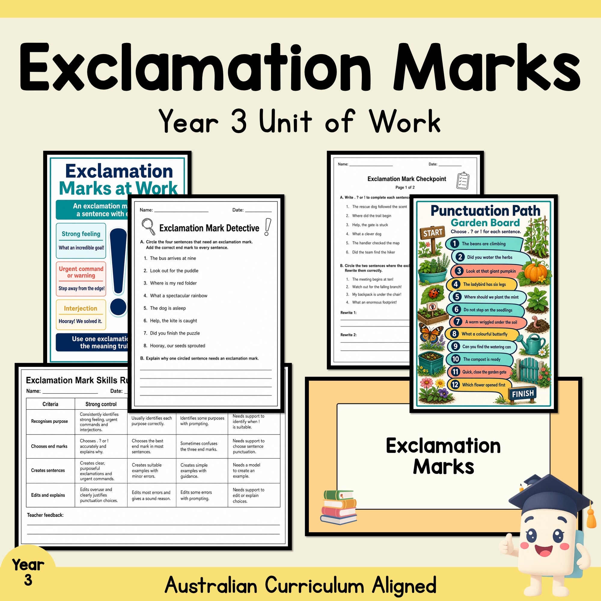 Exclamation Marks Year 3 Unit