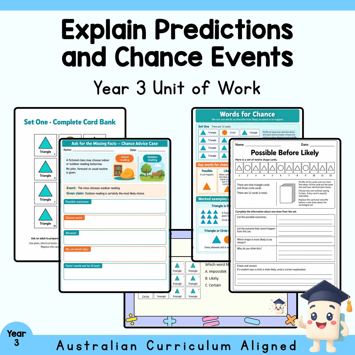 Explain Predictions and Chance Events - Year 3 — cover