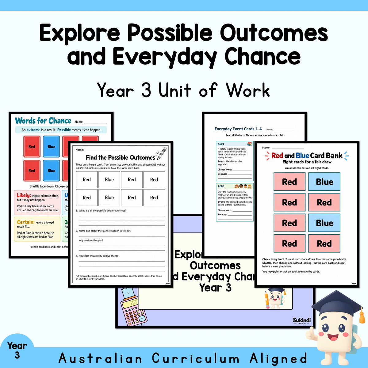 Explore Possible Outcomes and Everyday Chance - Year 3 — cover