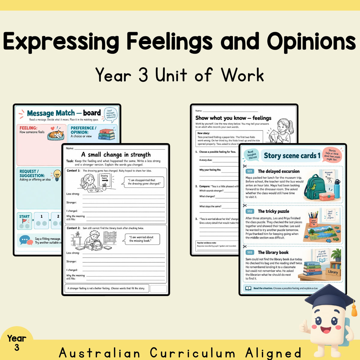 Expressing Feelings and Opinions - Year 3 — cover