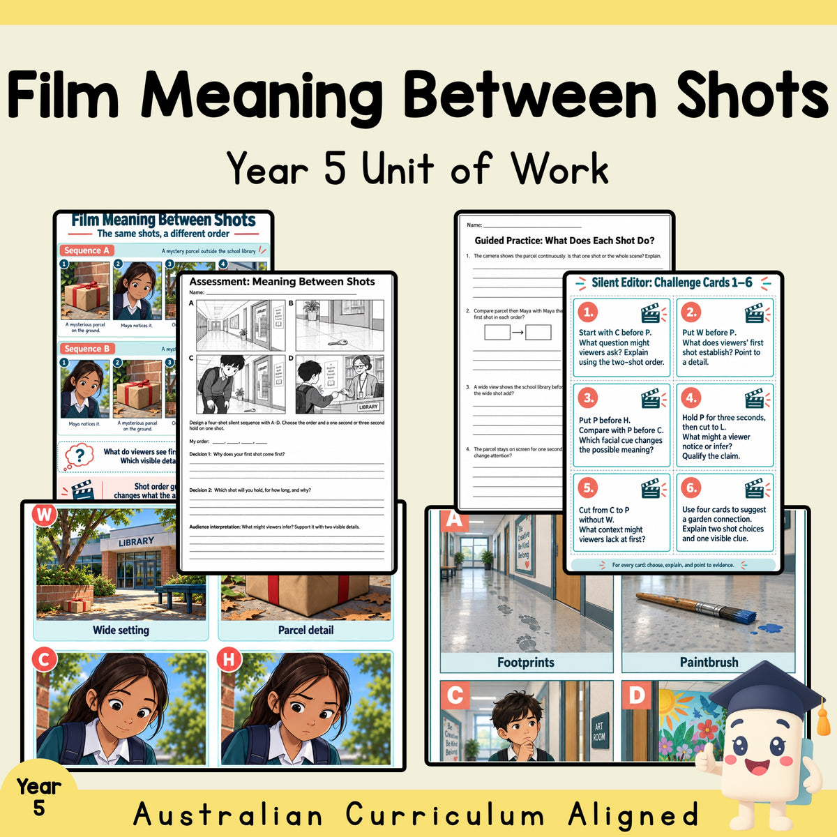 Film Meaning Between Shots — Year 5 English Unit — cover