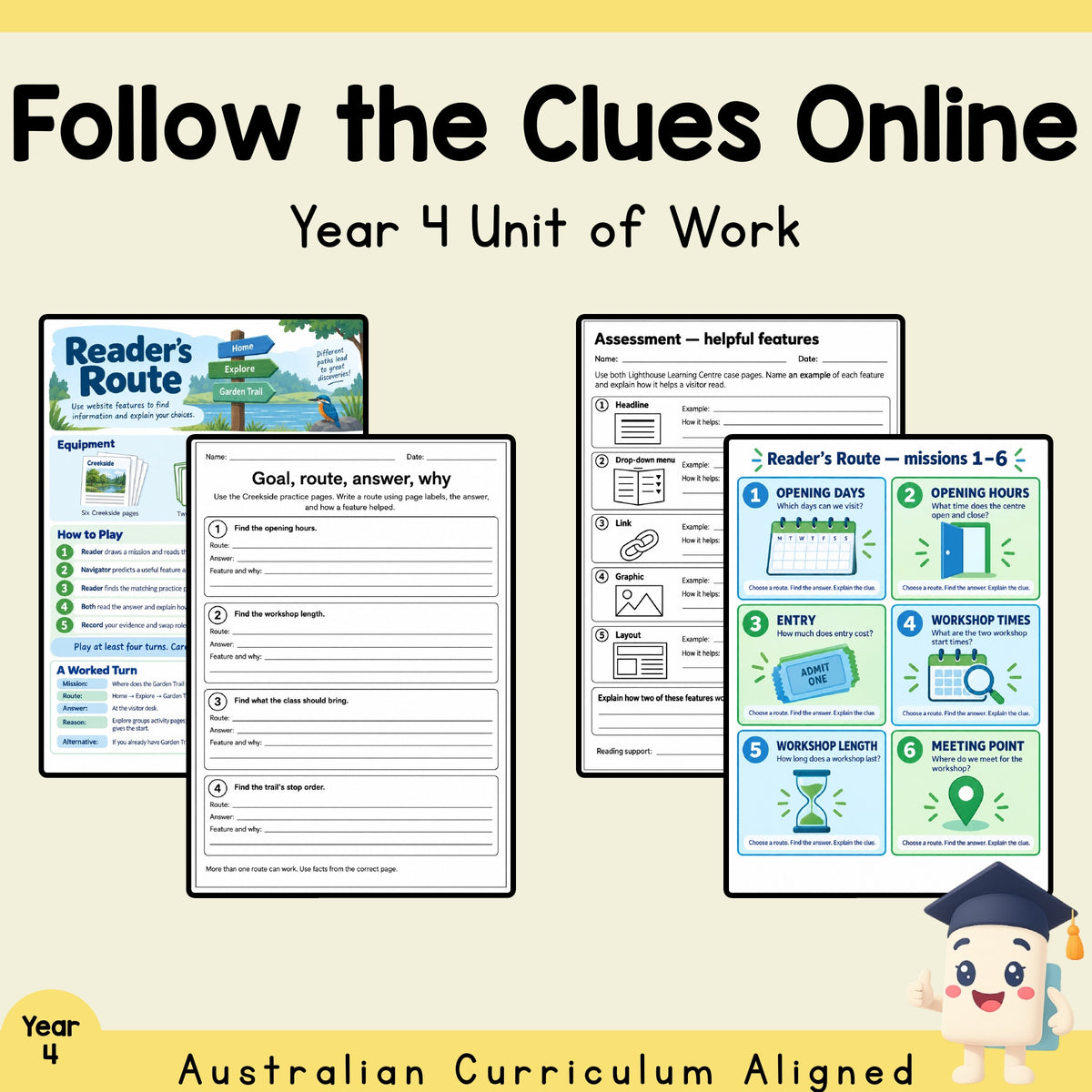Follow the Clues Online - Year 4 — cover