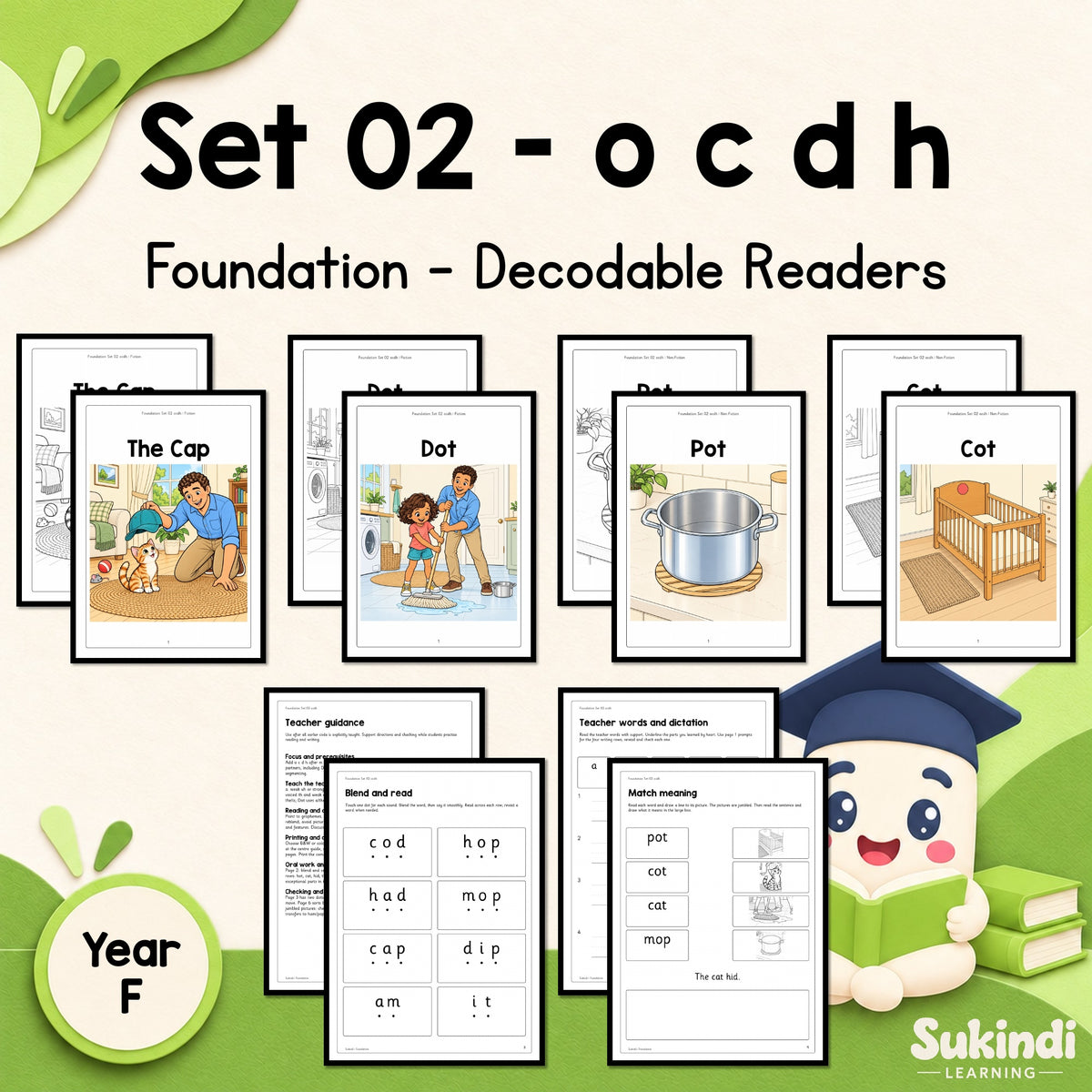 Foundation Set 02 Decodable Readers - Adding o, c, d and h — cover