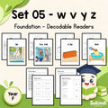 Foundation Set 05 Decodable Readers - Adding w, v, y and z, including y in yes — cover