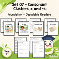 Foundation Set 07 Decodable Readers - Adjacent consonants, x and simple -s endings — cover