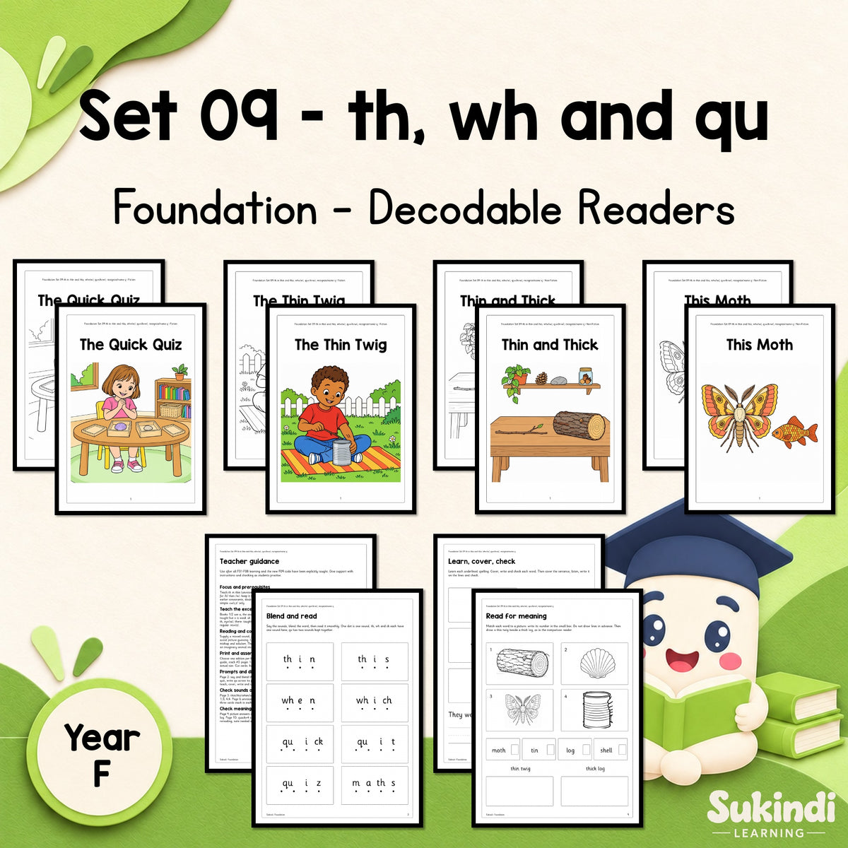 Foundation Set 09 Decodable Readers - The two th sounds, wh and qu — cover