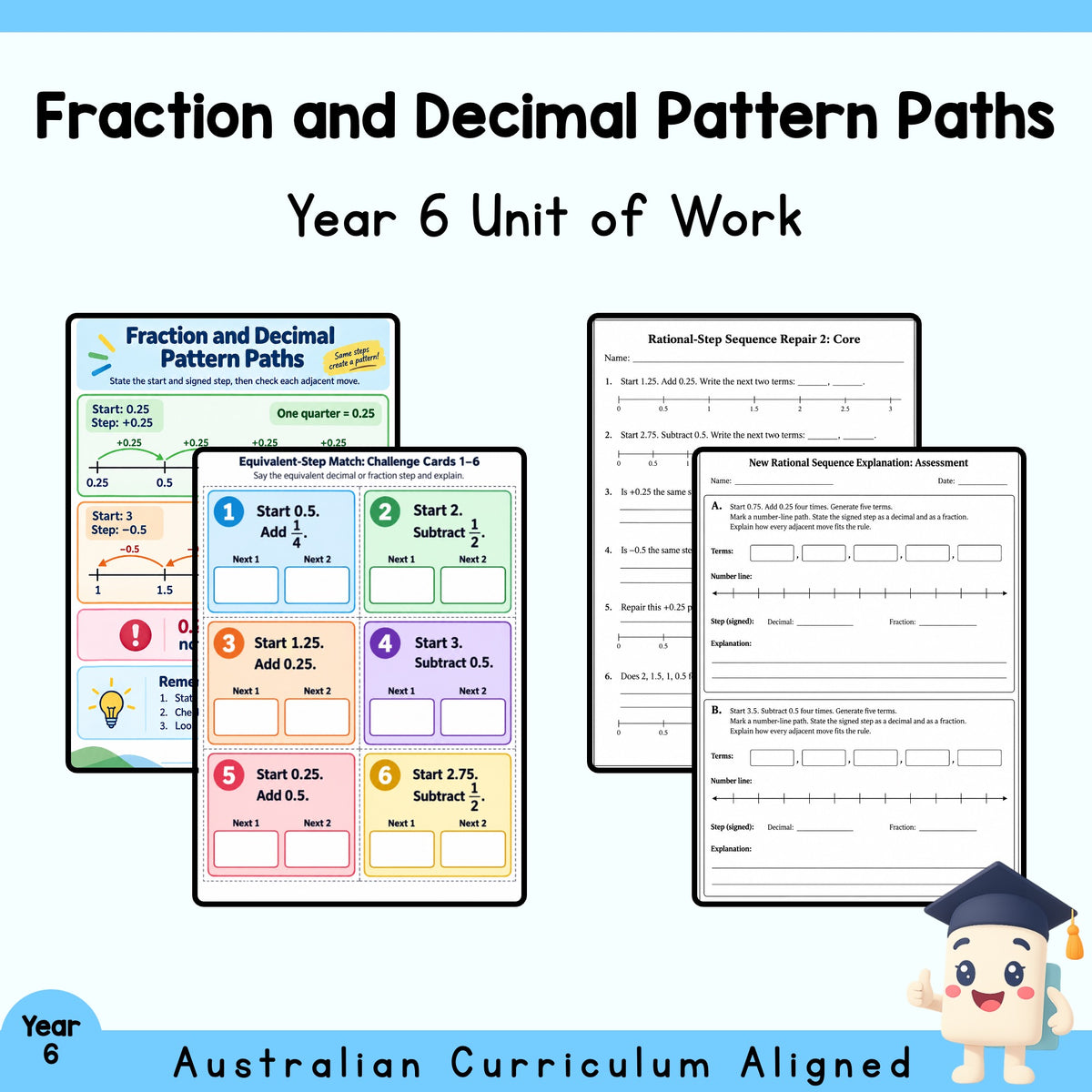 Fraction and Decimal Pattern Paths - Year 6 — cover