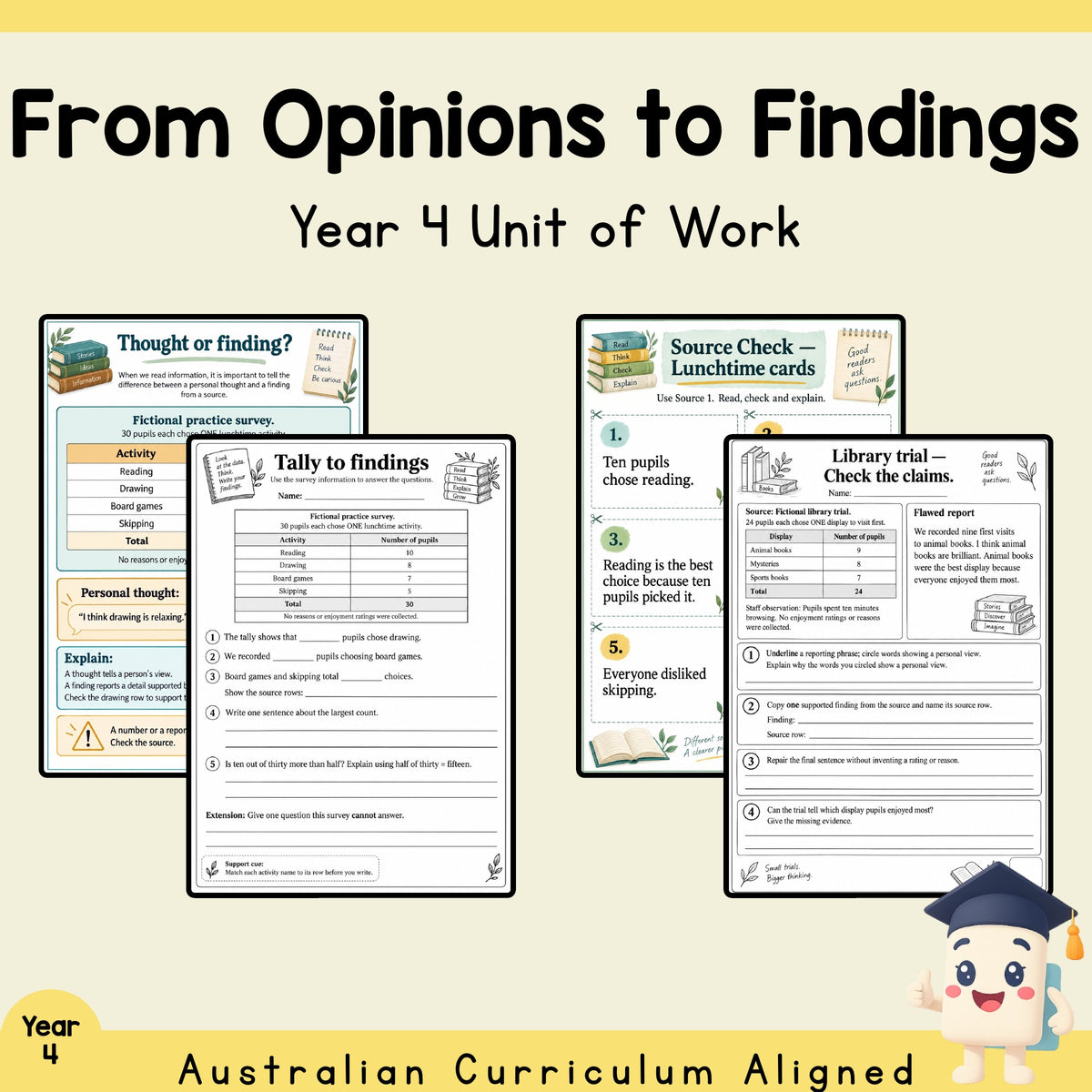From Opinions to Findings - Year 4 — cover