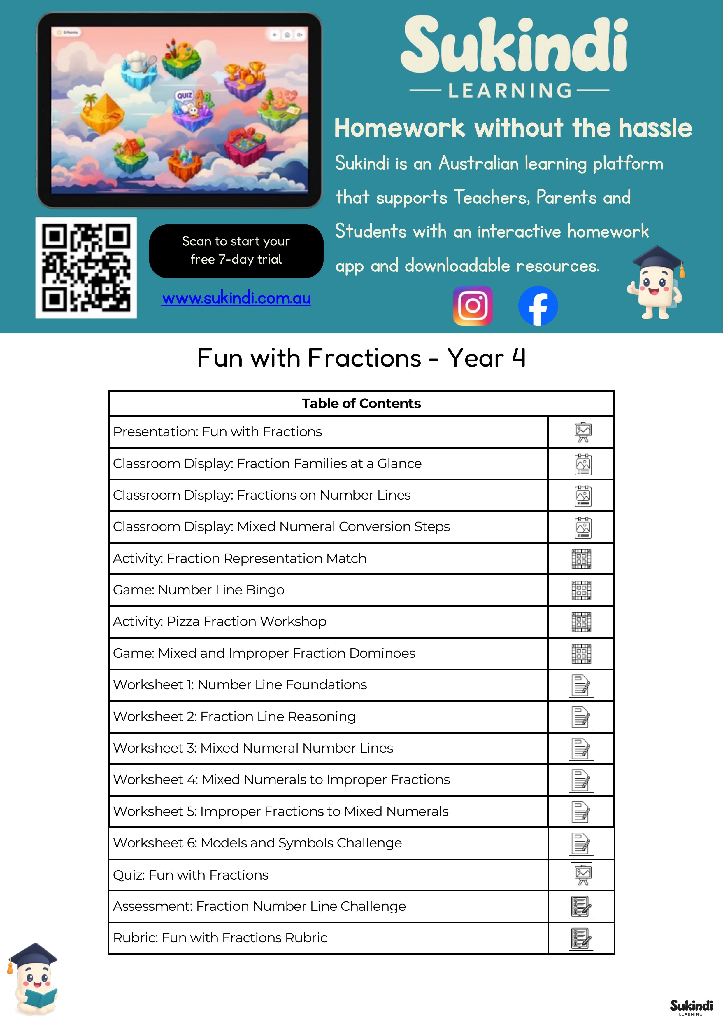Fun with Fractions – Year 4