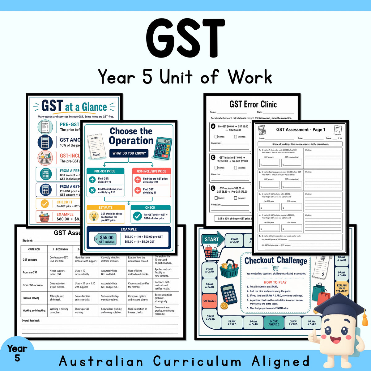 GST Maths Unit - Year 5 — cover