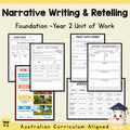 Narrative Writing & Retelling F-2 Unit — cover