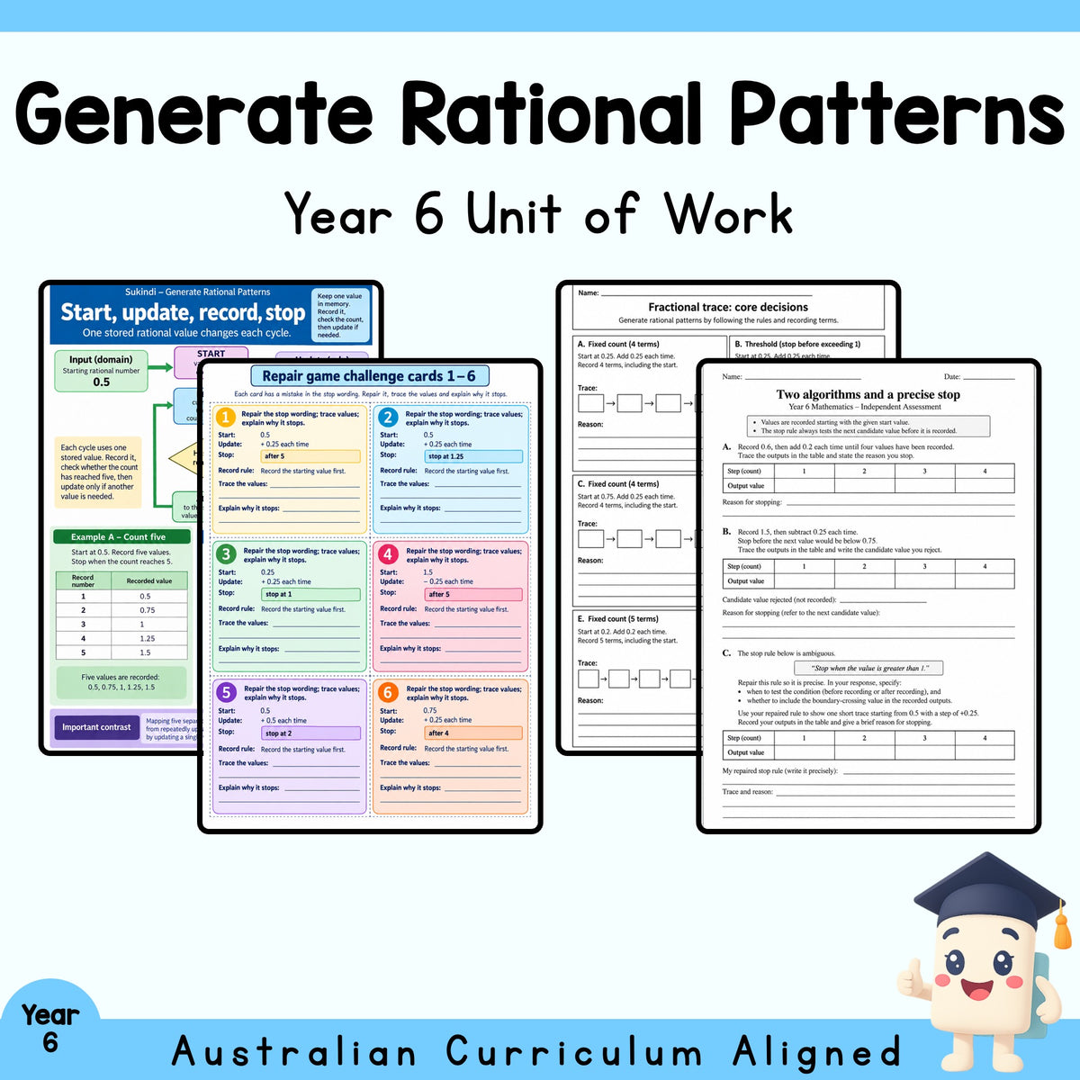Generate Rational Patterns - Year 6 — cover