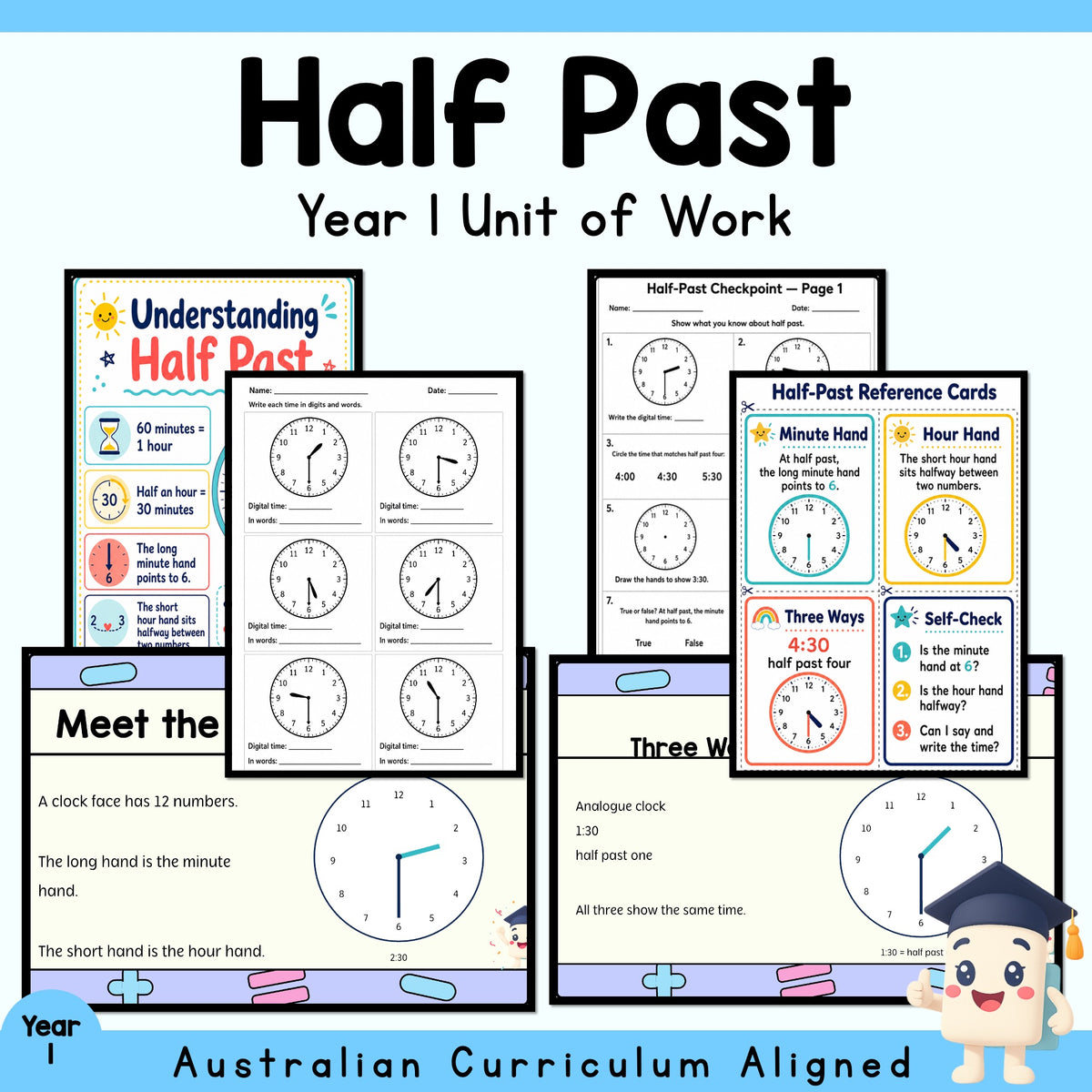 Half Past Year 1 Time Unit Plan — cover