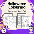 Halloween Colouring Pages - F-2 | 50 Sheets — cover